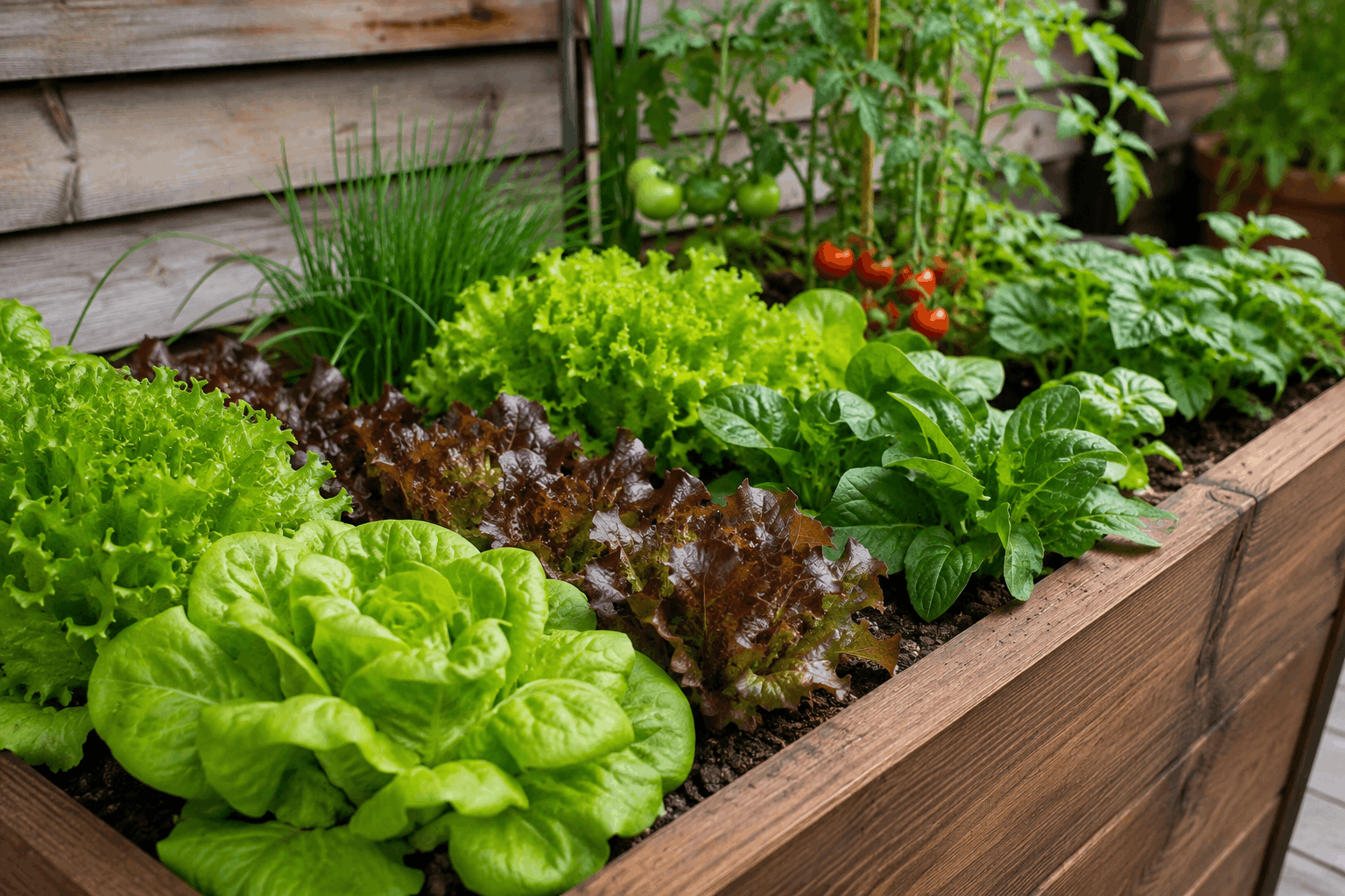 Gemüse anbauen im November — winterliches Gemüsebeet mit Feldsalat und robustem Wintergemüse