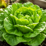 Kopfsalat Frischer grüner Kopfsalat im Gemüsegarten kurz vor der Ernte im sonnigen Hochbeet